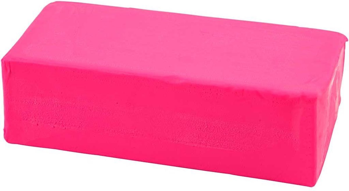 Soft Clay, afm 13x6x4 cm, neon roze, 500gr