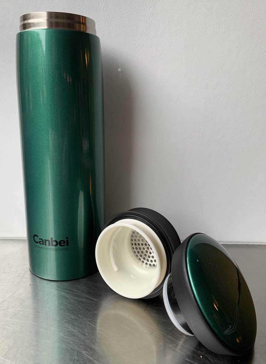 Femkes Canbei - RVS thermosfles - Groen