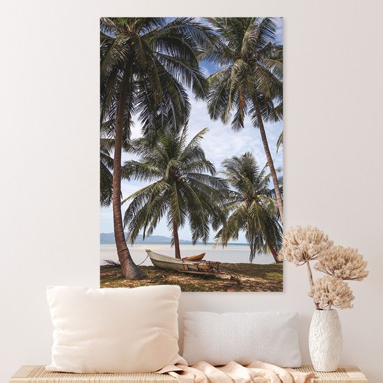 Aluminium Schilderij Tropische Palmbomen
