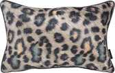 Velvet Colorful Leopard Kussenhoes | Fluweel / Polyester | 45 x 45 cm