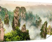 Gards Tuinposter Zhangjiajie Klif Bergen in China - 180x120 cm - Tuindoek - Tuindecoratie - Wanddecoratie buiten - Tuinschilderij