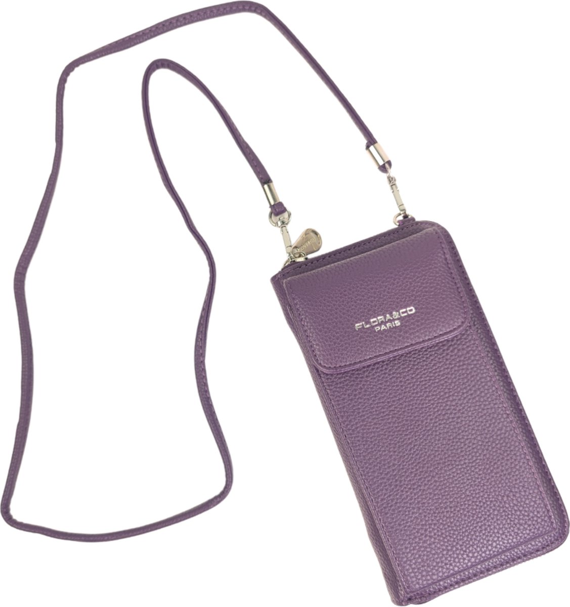 Flora & Co - Crossbody telefoontasje - zip-around portemonnee - violet-paars