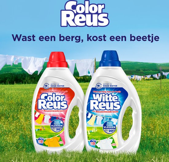 Color Reus Gel - Vloeibaar Wasmiddel - Gekleurde Was - Voordeelverpakking - 6 x 19 Wasbeurten - Color Reus