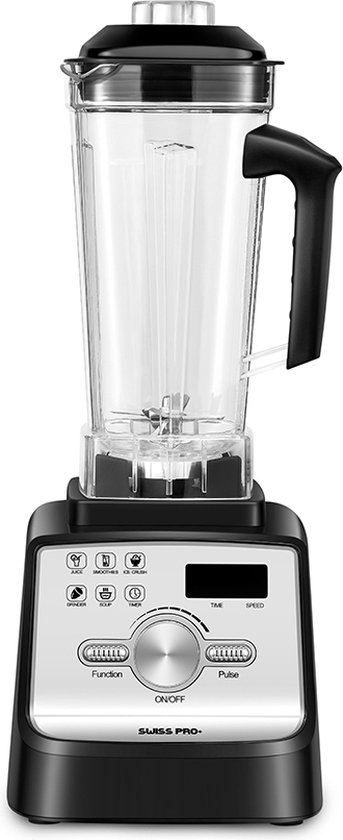 Swiss Pro+ Professionele Blender 2L Zwart - Roestvrijstaal - 2 Liter -  Krachtige... | bol.com