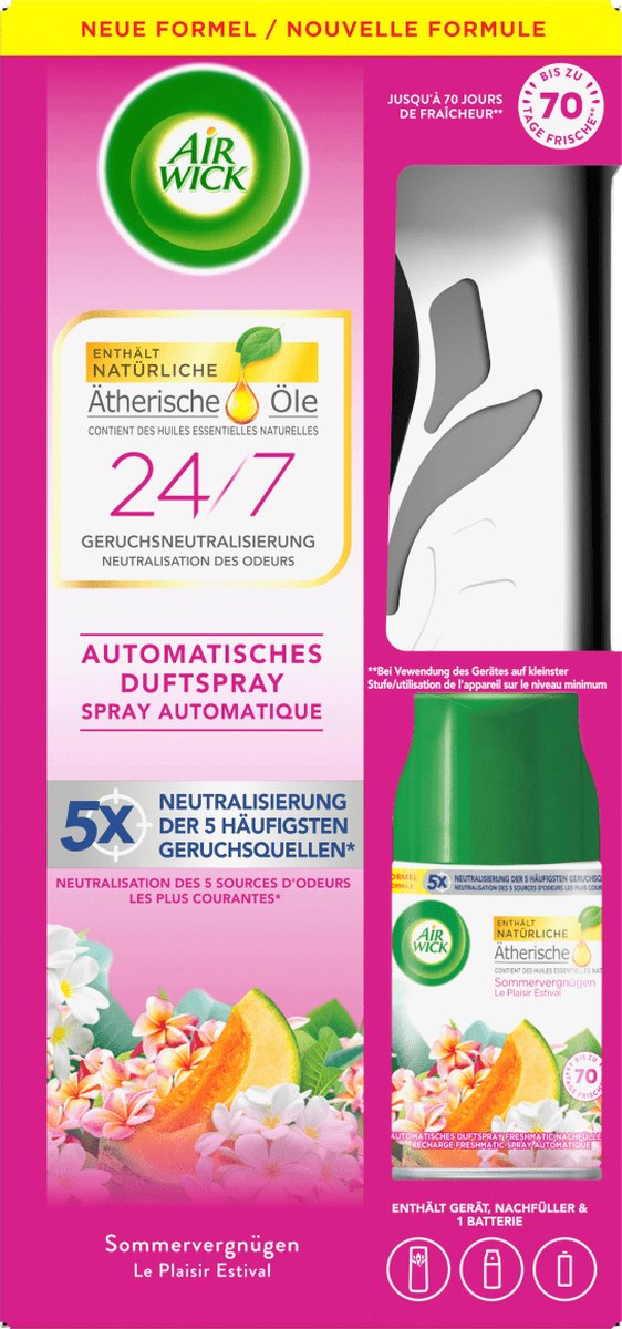 Kit Désodorisant Freshmatic + Une Recharge Bois ET Vanille - Talos