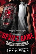 Boekomslag van "Devil's Game" met een man in een leren jack, met "Devils Jacks" en "Nomad" op de rug. Rode schedel met hoorns. "Reapers Motorcycle Club"