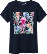 Name it t-shirt meisjes - donkerblauw - NKFhilde - maat 116