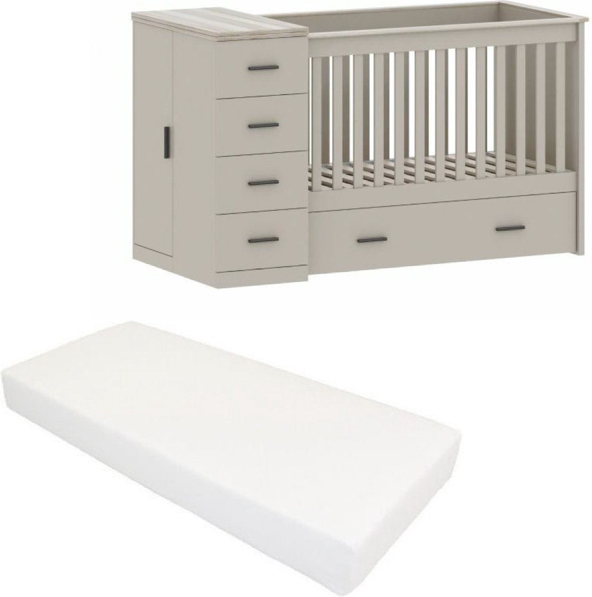 Born Lucky ® Combi Ledikant Memphis Clay Met Matras