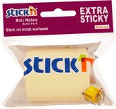 Stick'n Roll note - 50mmx10m navulling, pastel geel sticky notes
