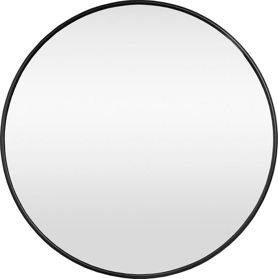 Miroir Ordona suspendu Ø40 cm rond noir mat