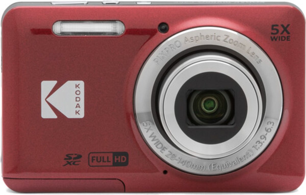Kodak Pixpro - FZ55 - Appareil Photo Numérique 16 Mégapixels - Rouge |  bol.com