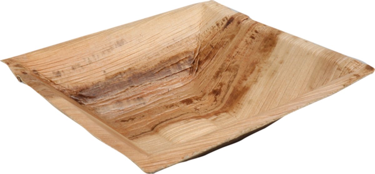 Biodore Schaal - palmblad - 16x16cm - naturel - 25 stuks