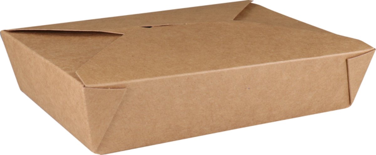 Goedkoopste DEPA® Bak - Karton PP - maaltijdbox - 215x158x48mm - bruin - 25 stuks