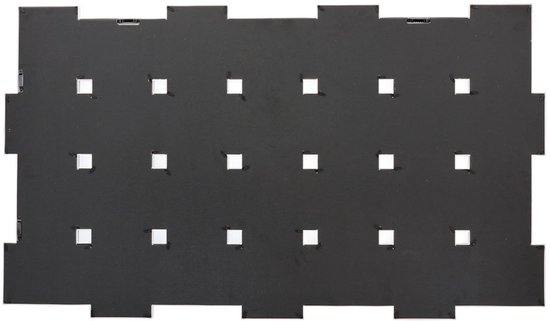 Arrière noir d'un cadre photo avec des trous de fixation.