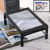 Tafel Loep - Vergrootglas met LED verlichting - Loep 2.5x - Vergrootglas Lezen - Voor Slechtziende - 28 x 21 x 10.6 Cm