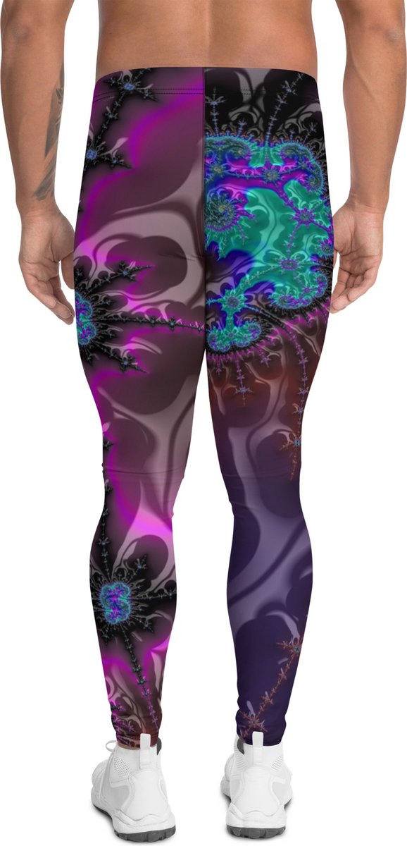 II THE MOON Sport Legging heren top kwaliteit, wordt per bestelling geprint, gesneden en handgenaaid met unieke Psychedelic print ontworpen door MOON