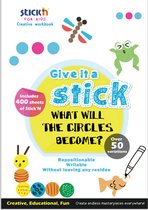 Stick'n artistiek werkboek - Creatief en educatief werkboek met ronde sticky notes voor kinderen