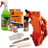 Kit de peinture pour étriers de frein Foliatec - Flame Oranje - 3 composants - Nettoyant pour jantes inclus