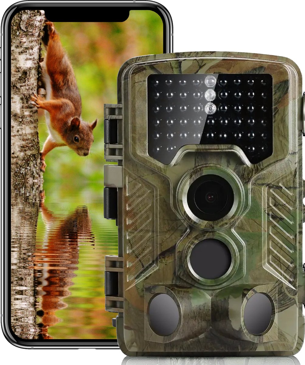 VOOPEAK 4G LTE Wildcamera op zonne-energie, met simkaart, 2,5K