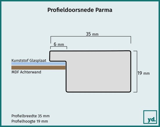 Cadre d'affiche Your Decoration - 61x91,5cm - Wit - Plastique