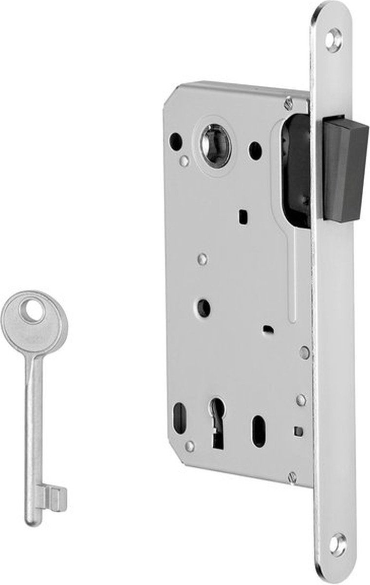 Aprile Woningbouw Magneetslot 2867 – sleutel 90mm – gepolijst Chroom