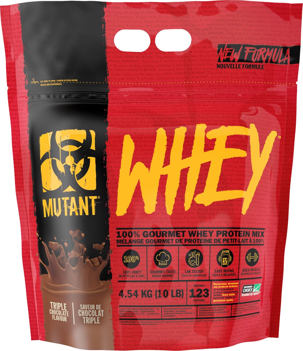 Goedkoopste Mutant Whey - Eiwitpoeder / Eiwitshake - 4540 gram - Chocolade