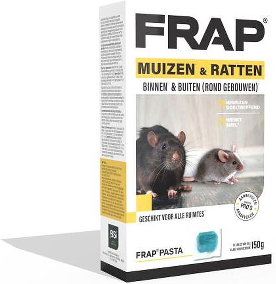 FRAP - Pâte - Souris- et Mort aux Rats - Rat Poison - Souris Poison -  Intérieur 