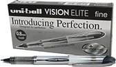 Liquid ink ballpoint pen Uni-Ball Vision Elite UB-200 Zwart 12 Stuks