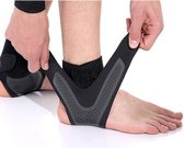 Bandage de cheville BOTC - 2 pièces pied gauche + pied droit - Haute qualité - Chevillère universelle - Chevillère sport - Élastique - Zwart