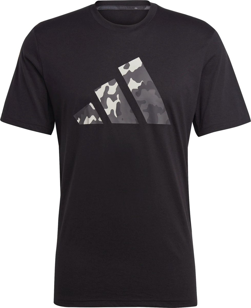 Adidas Sportshirt Train Seasonal Logo Zwart