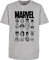 Mister Tee Marvel - Crew Kinder T-shirt - Kids 134/140 - Grijs