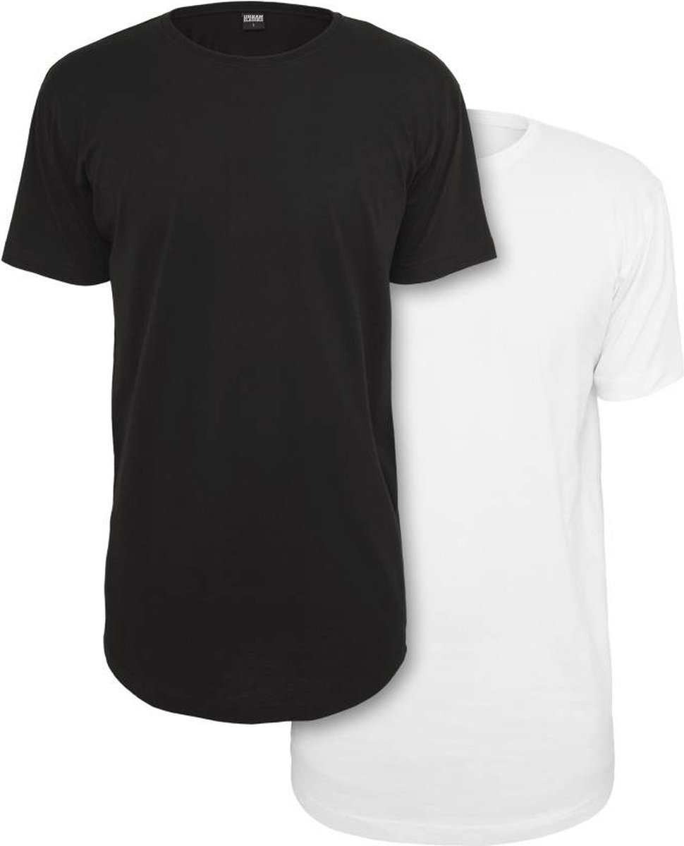 Urban Classics Pre-Pack Shaped Long Tee + Heren T-shirt S Zwart
