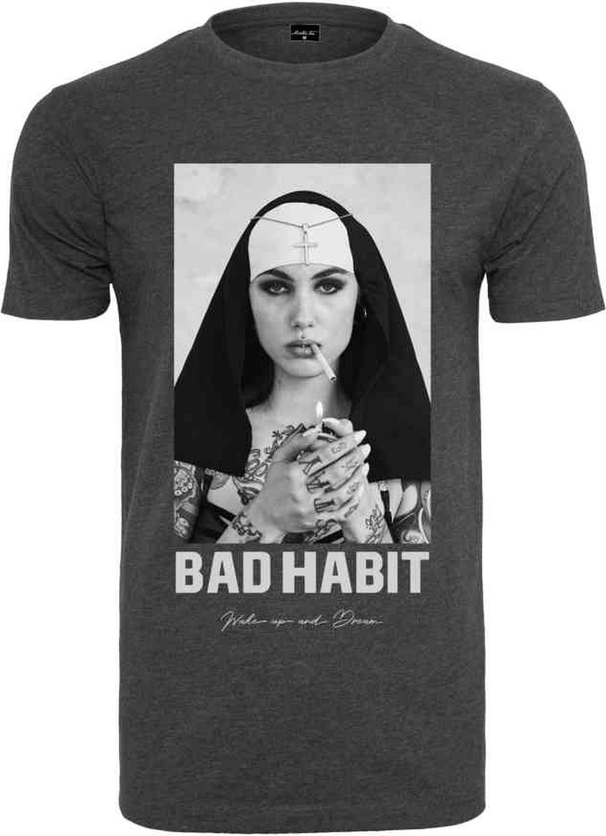 Mister Tee Bad Habit Heren T-shirt L Olijfgroen