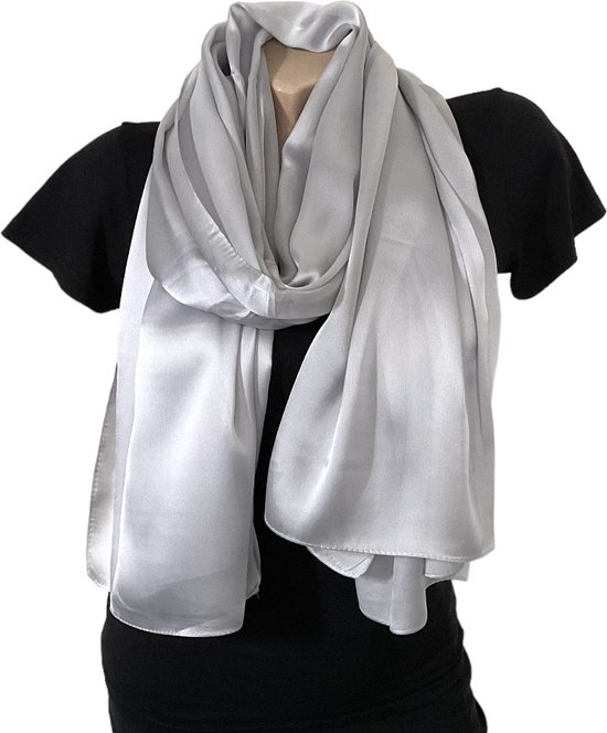 Foulard Long Fin - Brillant - Grijs - 180 x 90 cm (9138)