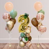 Versiering verjaardag 2 jaar – jungle versiering - 30 stuks - Versiering jongen - Versiering meisje - Safari Decoratie Kinderfeestje - Safari - Leeftijdballon 2 jaar - Versiering compleet pakket - Versiering 2 jaar - Birthday animals