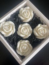 MinaCasa - Luxe roos kaarsen geschenkset - wit - Cadeauset - Giftbox
