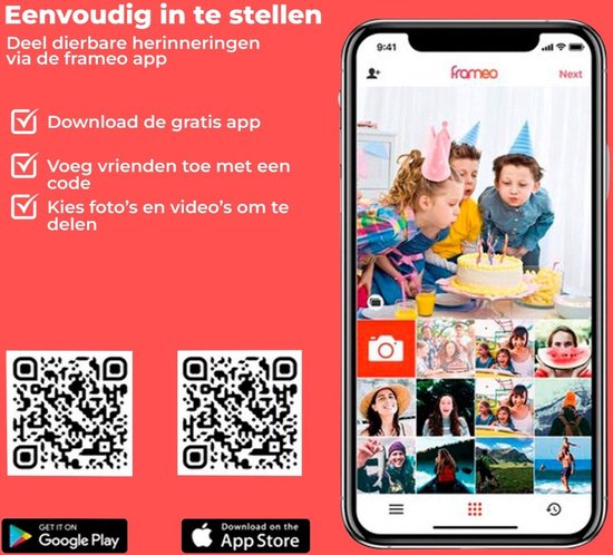 Geen Wifi Digitale Frame Frameo Digitale Fotolijst WiFi 10.1 Inch Touchscreen, 32GB, Automatisch Roteren, Muurbevestiging Automatische Rotatie Display Geen Wifi Digitale Frame Frameo Digitale Fotolijst WiFi 10.1 Inch Touchscreen, 32GB, Automatisch Roteren, Muurbevestiging Automatische Rotatie Display
