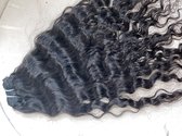 Raw Indian curly hair 30 inch / 75 cm natural brown