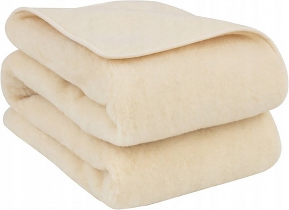 Wollen Deken 160x200cm 100% zuivere Australische Merino Wol OnceDoce® 460 g/m² Woolmark-certificaat – Warm Ademend Zacht – Wasbaar – Jasmine Blossom