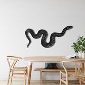 Wanddecoratie | Slang / Snake | Metal - Wall Art | Muurdecoratie | Woonkamer | Buiten Decor |Zwart| 118x55cm