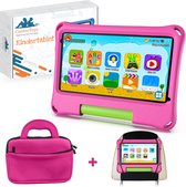 CosmoToys® Kids Tablet - Incl. Luxe Opbergtas + Tablethouder Auto - Kindertablet - Tablet Kinderen - Vanaf 3 Jaar - 7 Inch - Android 11 - Ouderlijk Toezicht - 3000 mAh - Roze