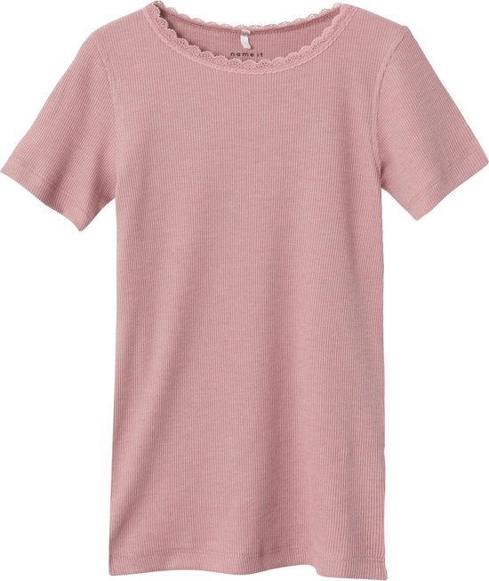 Name It T-shirt Nkfkab SS Slim Top Noos 13200573 Deauville Mauve Taille Femme - W134