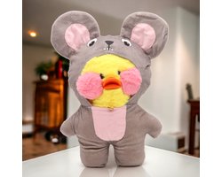 Klikkopers® - Paper Duck knuffel - Muis Kostuum - 30 cm - Paper Duck - Lalafanfan - Paperduck - Geel