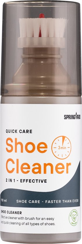 Springyard Quick Care Shoe Cleaner - shampoo met borstel - 110ml