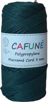 Cafuné Polypropyleen Macrame Koord - Donkergroen - 3mm - PP6 - gevlochten koord - Haken - Macrame - Tas maken