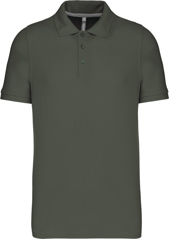 Foto: Kariban piqu polo korte mouwen heren k241 dark khaki 3xl