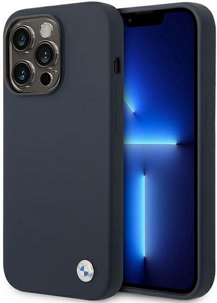 BMW Silicone Back Case - Geschikt voor Apple iPhone 14 Pro Max (6.7") - Blauw