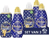 Robijn Specials Stip en Streep Wasmiddel en Wasverzachter Pakket - set van 3 - Voordeelverpakking