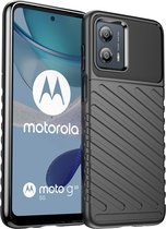 iMoshion Hoesje Geschikt voor Motorola Moto G53 Hoesje Siliconen - iMoshion Thunder Backcover - Zwart