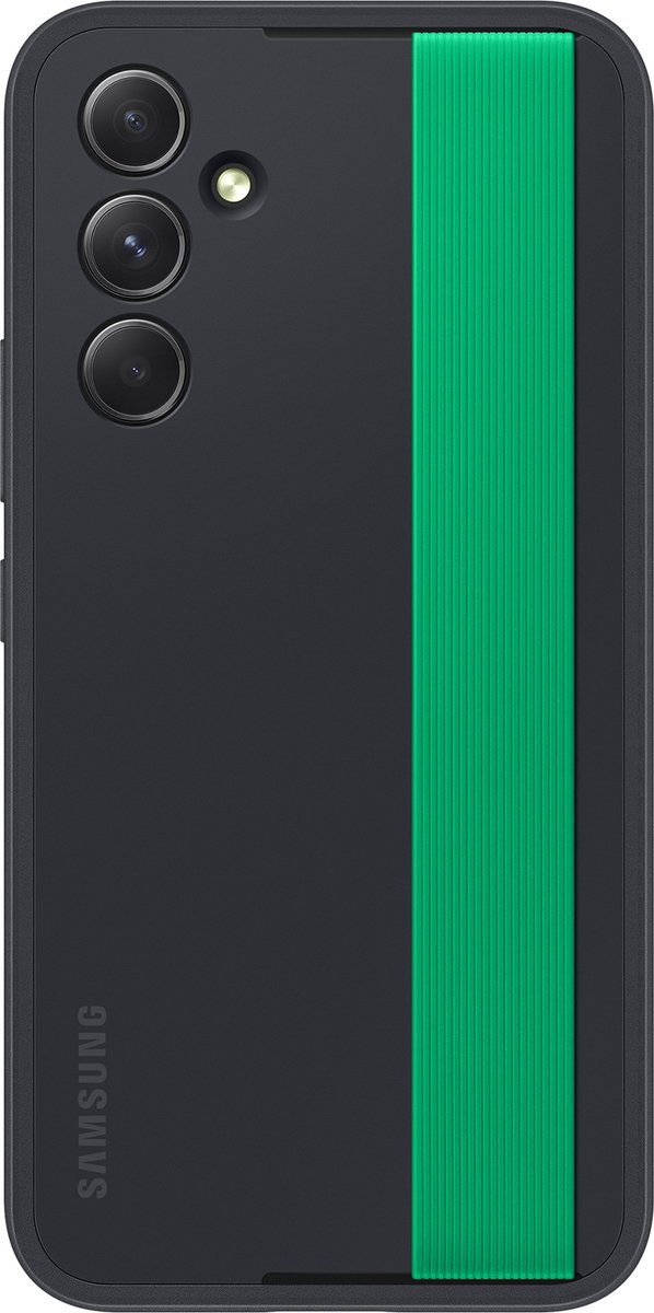 Samsung Sillicone Hoesje met Strap - Samsung Galaxy A54 - Zwart
